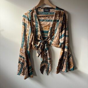 Cider Flare Sleeve Boho Blouse